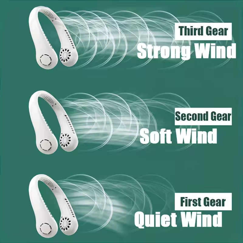 Moktan Sabai Portable Neck Fan | Bladeless Design with Rechargeable Battery | Lightweight Cooling Solution for Instant Comfort