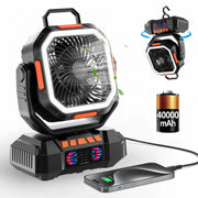 Moktan Sabai Outdoor Companion | Rechargeable Camping Fan with LED Light & Power Bank | Portable Battery Fan for Ultimate Outdoor Comfort