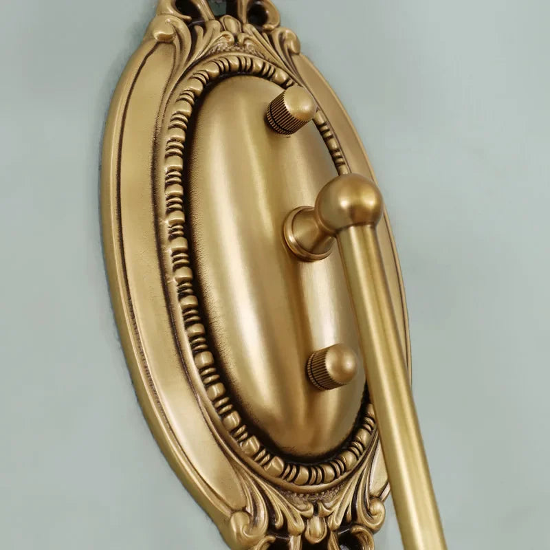 Moktan Sabai American Style Copper Wall Lamp Ceramic Bedside Sconce Antique Decor Light
