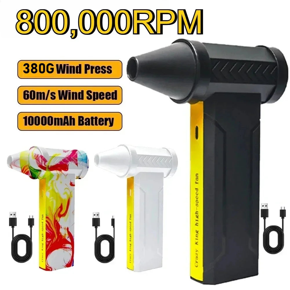 Moktan Sabai 800,000RPM Turbo Air Blower – Brushless High-Speed USB Rechargeable Dust Fan