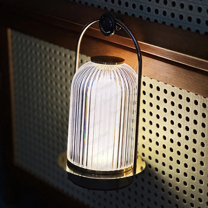 Wireless Crystal LED Table Lamp – Rechargeable Touch Night Light for Bedroom Bar