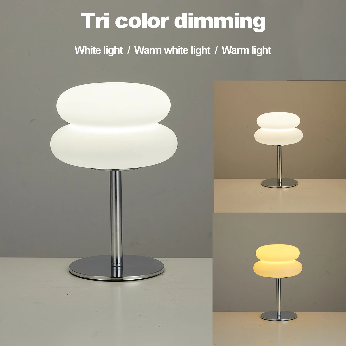 Moktan Sabai Creamy Style Bedside Table Lamp USB Plug 3 Color Dimmable Living Room Light