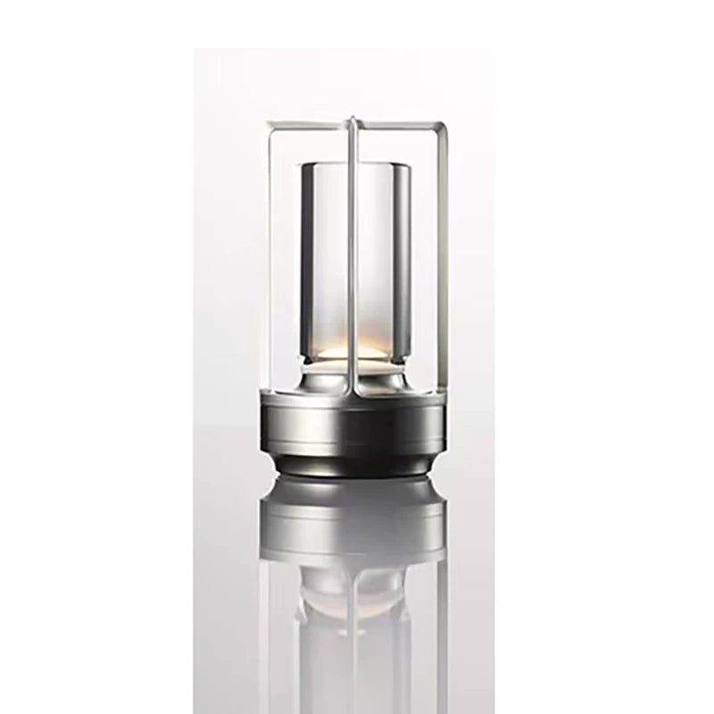Moktan Sabai LED Crystal Table Lamp Touch Dimmable Rechargeable Bedside Night Light Decor Silvery Type-C charging