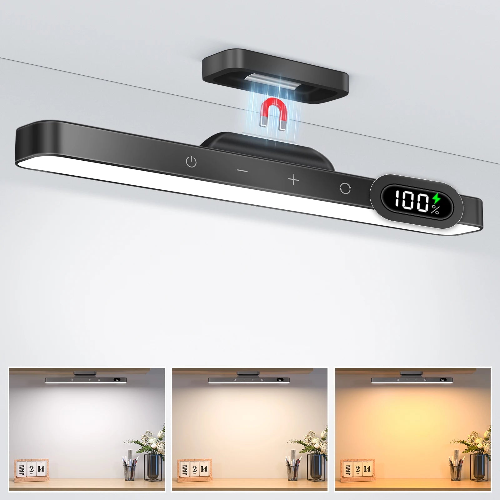 Moktan Sabai LumaGlow | Rechargeable Dimmable Night Light with 3-Color LED Cabinet Lighting