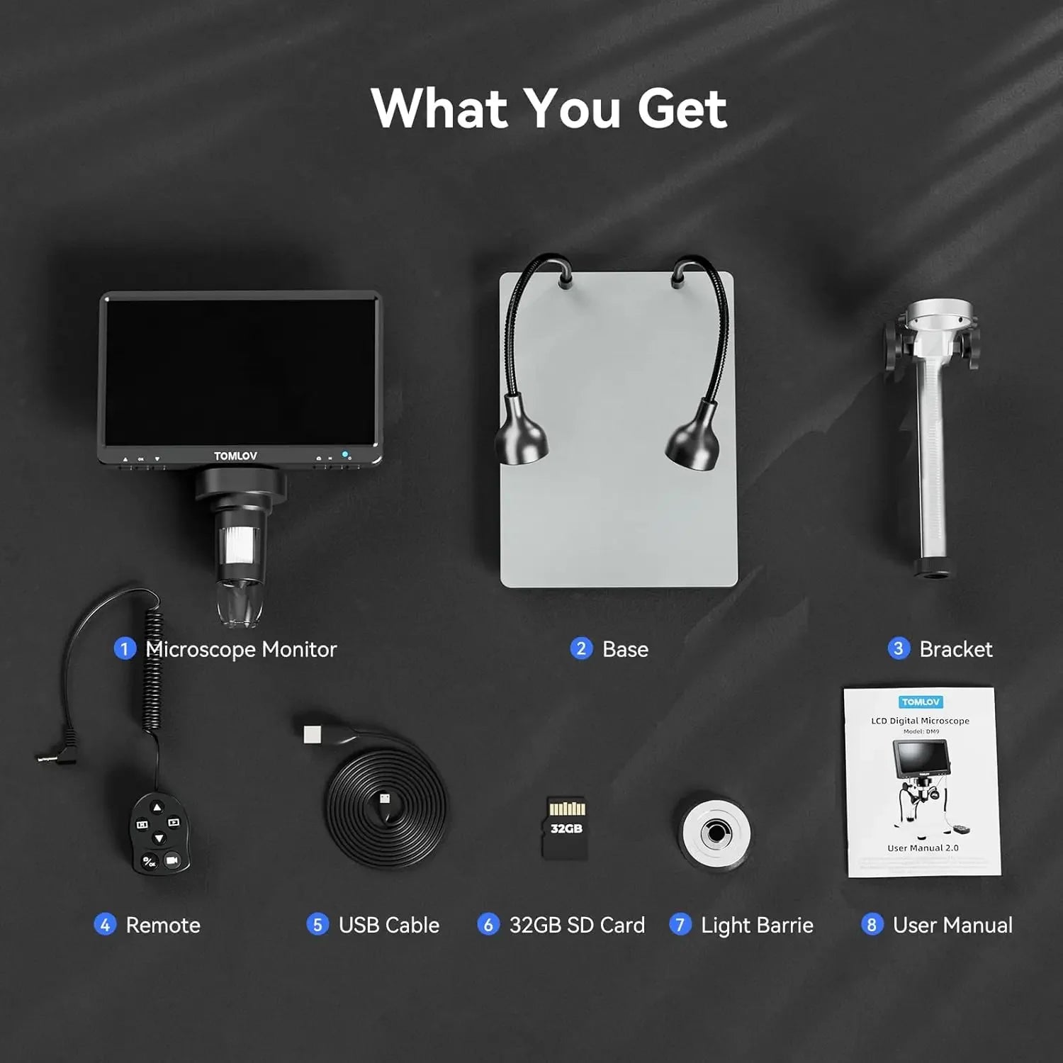 Moktan Sabai 7 Inch LCD Digital Microscope 1200X 1080P Coin Soldering Camera