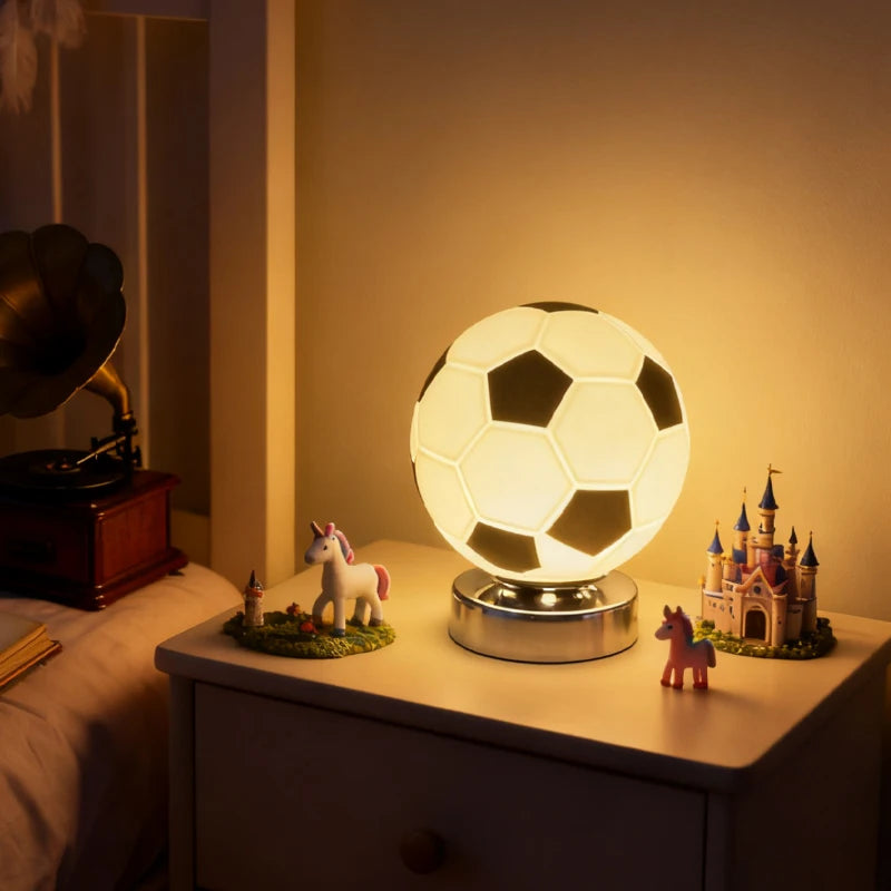 Moktan Sabai Football Table Lamp LED Desk Light Sports Bedroom Nightstand Home Decor