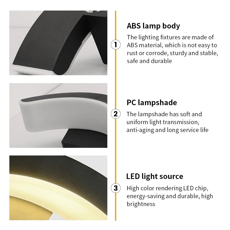 Moktan Sabai Outdoor Wall Light IP66 Waterproof 10W LED Sconce for Garden & Balcony