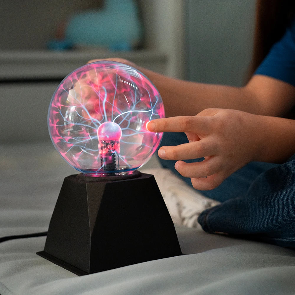 Moktan Sabai Magic Crystal Plasma Ball Lamp – LED Night Light for Kids, Bedroom & Novelty Decor