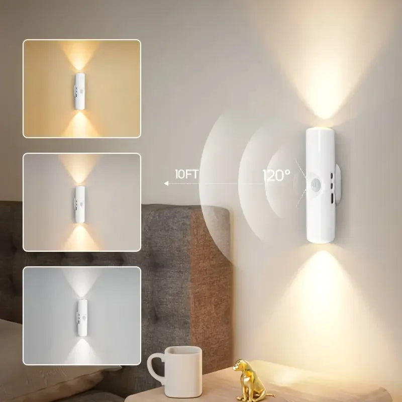 Moktan Sabai Cat Eye LED Wall Lamp – 2/4PCS Motion Sensor USB Rechargeable Night Light