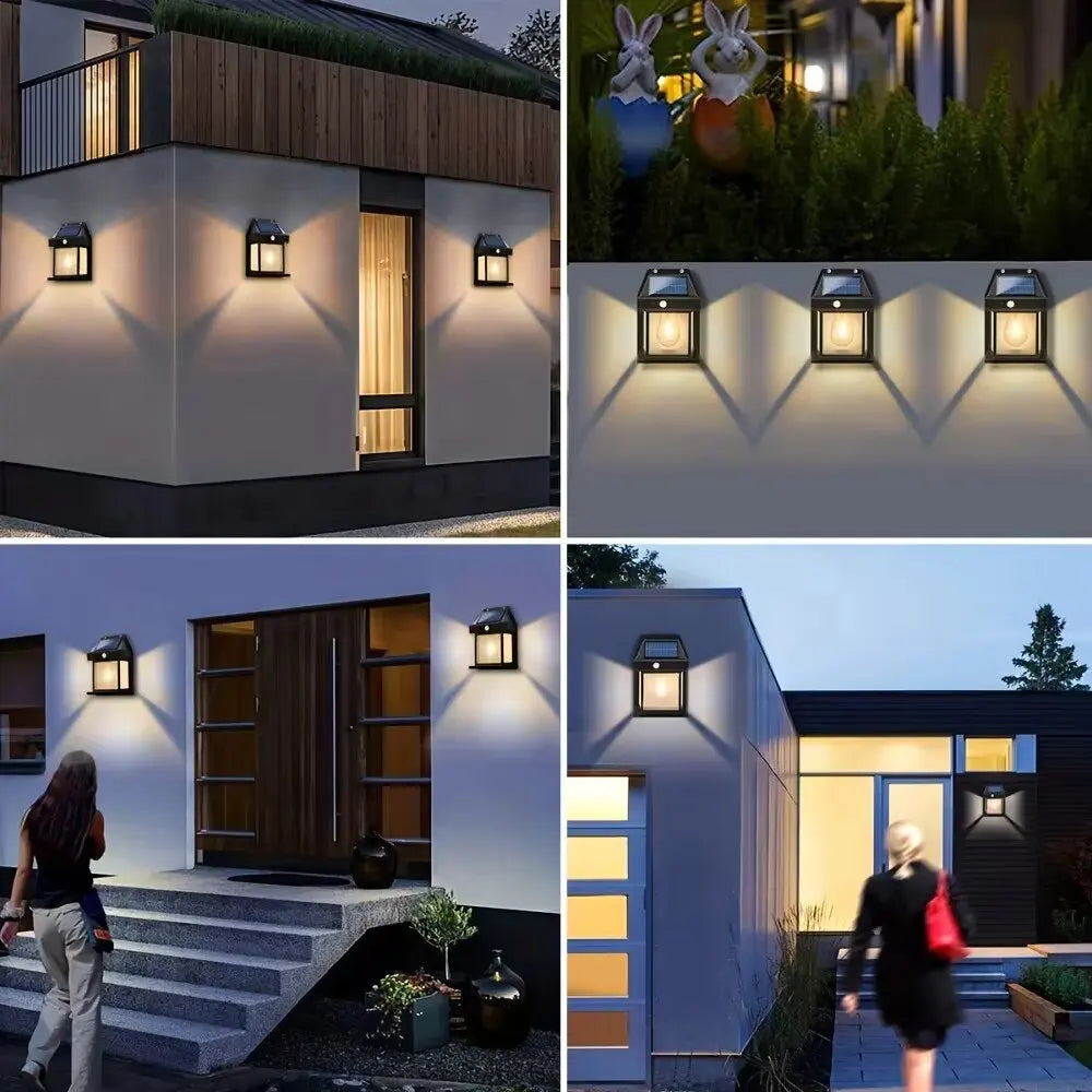 Moktan Sabai Powerful Solar Wall Light – Waterproof LED Fence Lamp with Light Sensor Outdoor