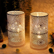 Moktan Sabai 2Pcs Battery LED Table Lamps – Modern Cylinder Cordless Lights for Home & Wedding