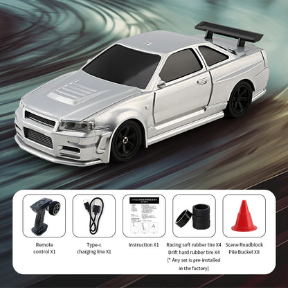 Moktan Sabai Mini RC Drift Car 1:43 Scale 4WD Remote Control Racing Vehicle Toy