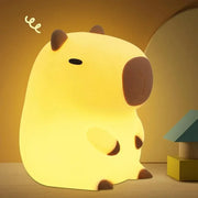 Moktan Sabai Cute Capybara Night Light Silicone LED Bedside Lamp Cartoon Sleep Decor Gift