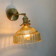 Moktan Sabai Green Glass Wall Sconce – Art Deco Light for Living Room, Hallway & Bedroom