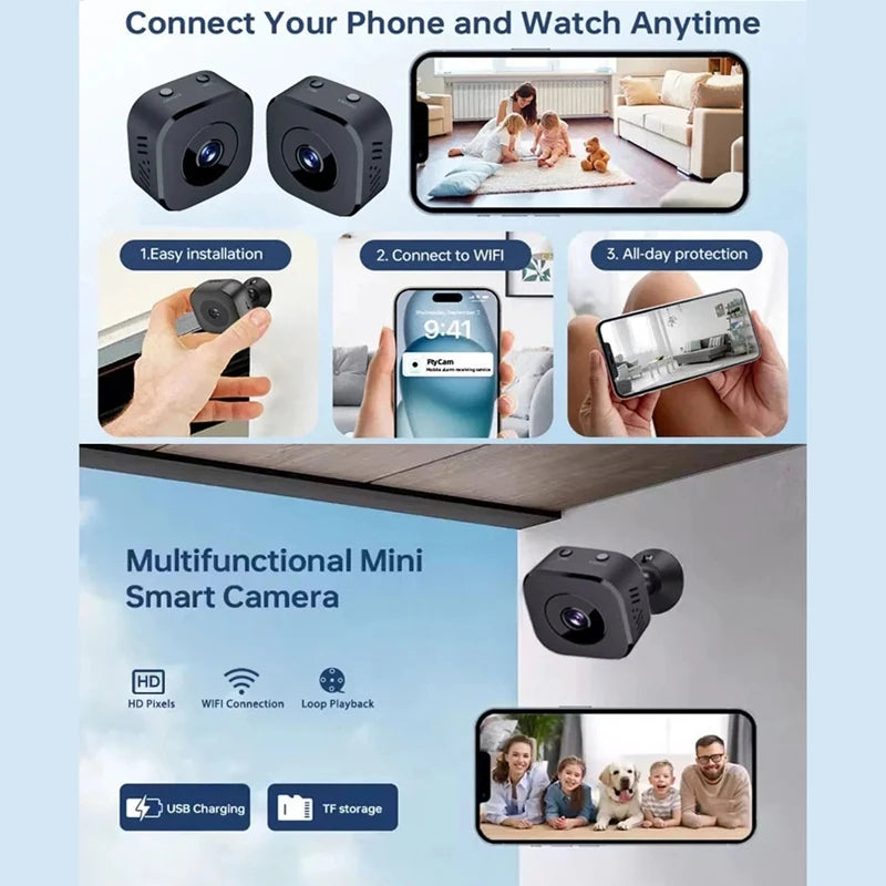 Moktan Sabai Xiaomi 8K Mini Security Camera Full Color Night Vision WiFi Motion Surveillance