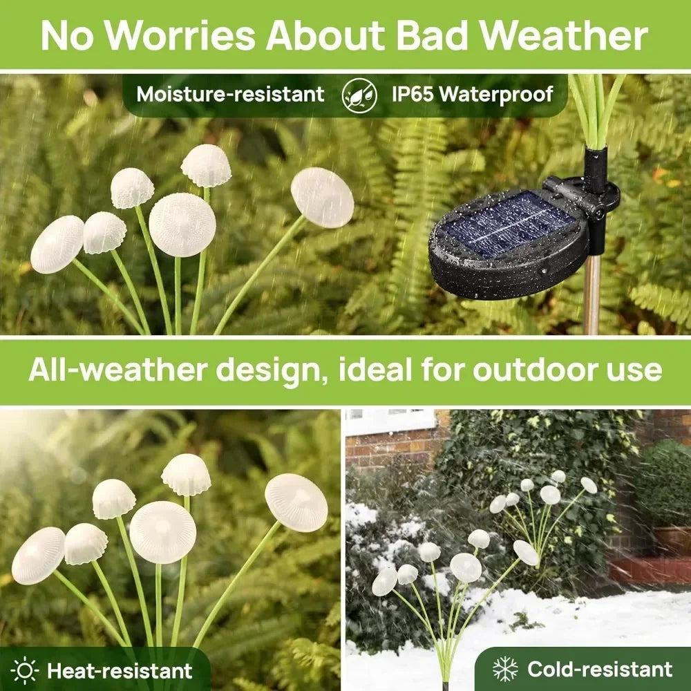 Moktan Sabai Solar Jellyfish Lights Outdoor LED Mushroom Garden Lights Waterproof Lawn Decor