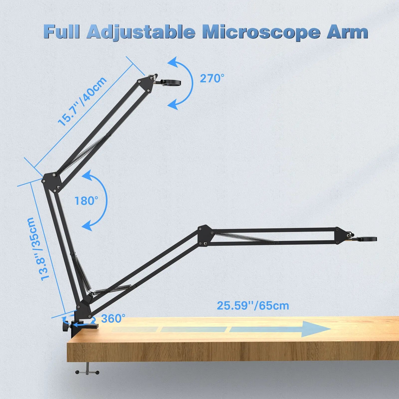 Moktan Sabai Adjustable Microscope Arm Stand Metal Bracket Coin Microscope Mount