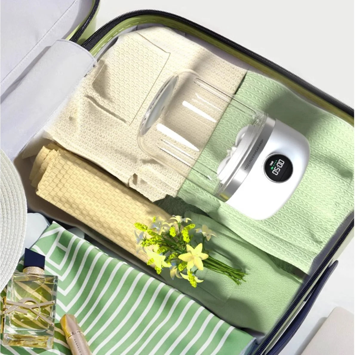 Moktan Sabai Wireless 1L Mini Portable Washing Machine for Socks Underwear Dehydration Laundry