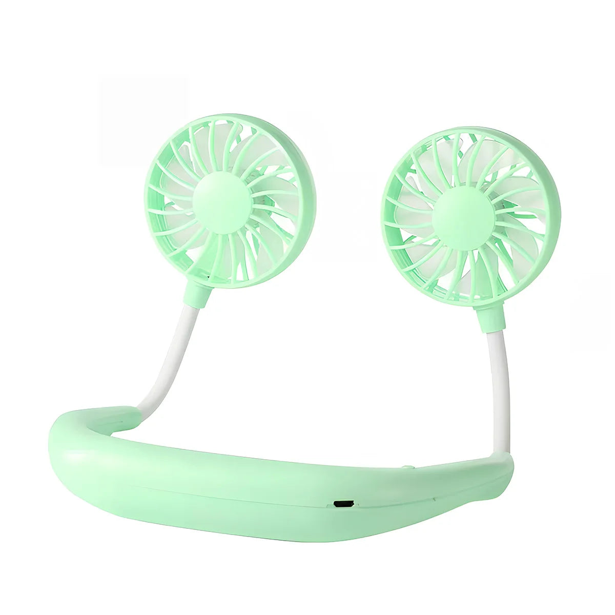 Moktan Sabai Compact Mini Fan | Portable Battery Operated Hand Held Fan with 3 Speed Settings | Lightweight Cooling Solution for Travel light green