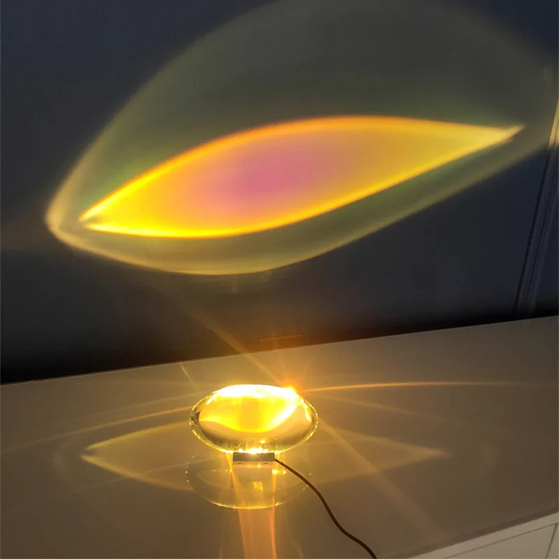 Moktan Sabai Italian Designer LED Crystal Table Lamp Egg Shape for Bedroom Decor & Gifting