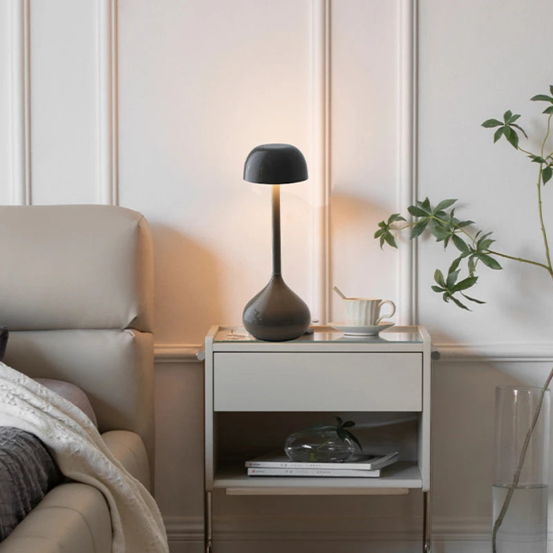 Moktan Sabai Touch Dimmable Mushroom Table Lamp | Portable Rechargeable Desk Night Light