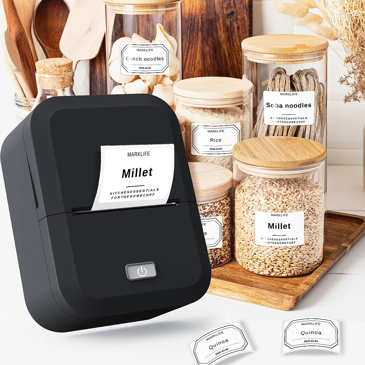 Moktan Sabai Bluetooth Thermal Label Printer Inkless Mini Sticker Maker for DIY & Gifts