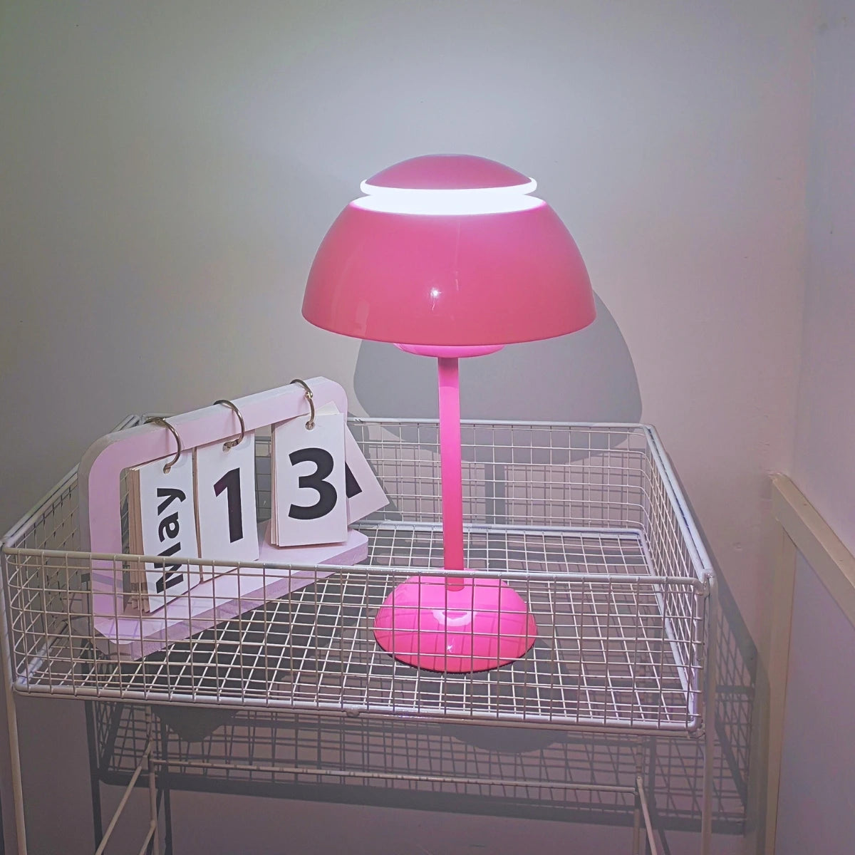 Moktan Sabai USB Touch Mushroom Table Lamp | Tri Color Dimmable LED Bedside Night Light