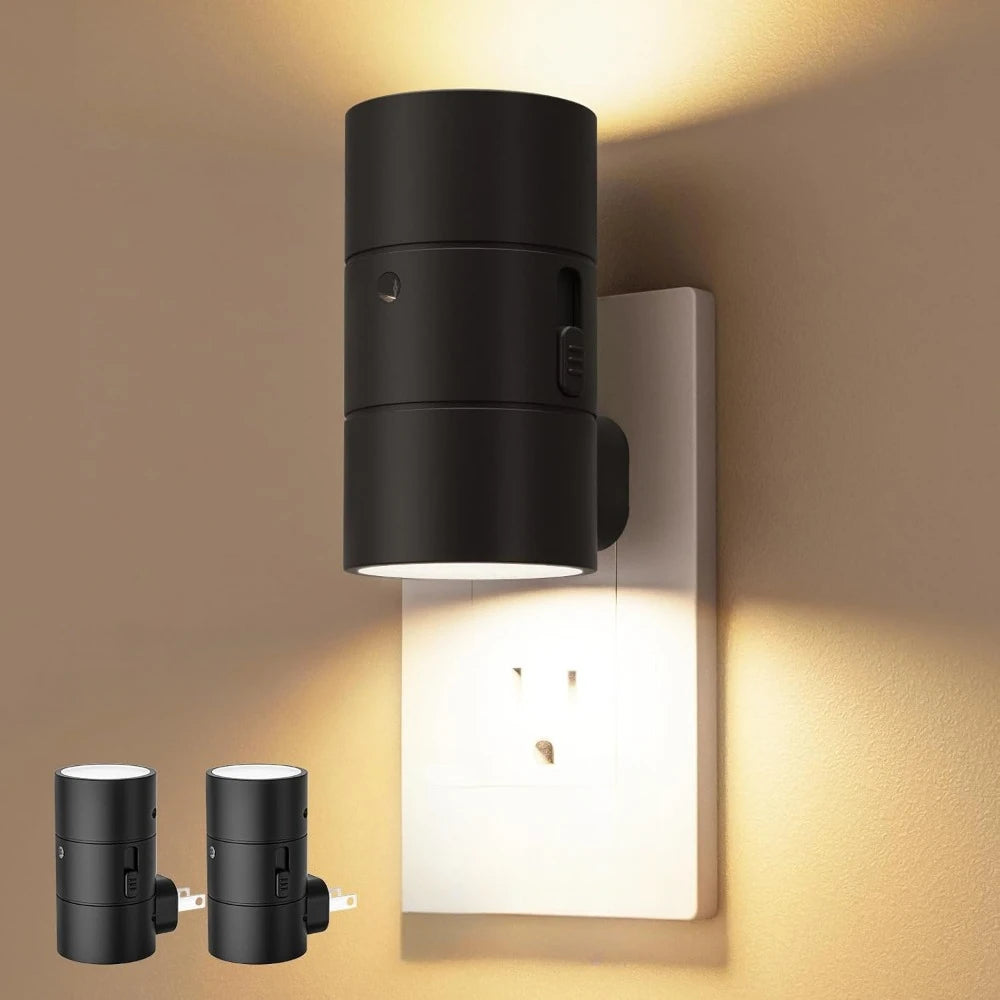Moktan Sabai Dimmable LED Night Light with Sensor 1/2/4Pack Plug-In Wall Light for Bedroom 2Pack