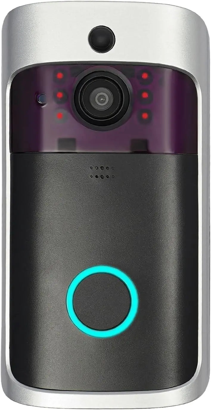 Moktan Sabai Smart WiFi Video Doorbell Camera Night Vision Motion Sensor Voice Control black