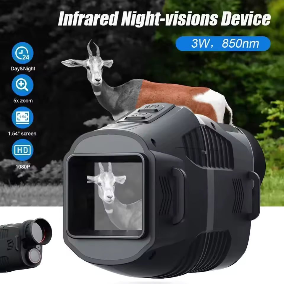 Moktan Sabai 1080P Night Vision Monocular with Infrared Zoom HD Hunting Telescope for Day/Night Use