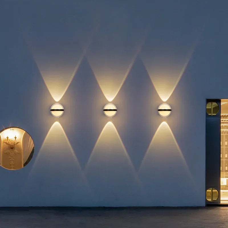 Moktan Sabai IP65 Waterproof Outdoor Wall Light Modern Round Lamp for Balcony Corridor