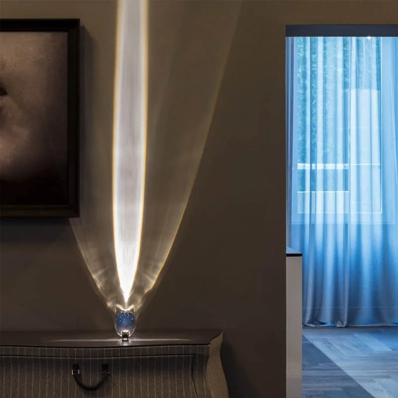 Moktan Sabai Italian Designer LED Crystal Table Lamp Egg Shape for Bedroom Decor & Gifting