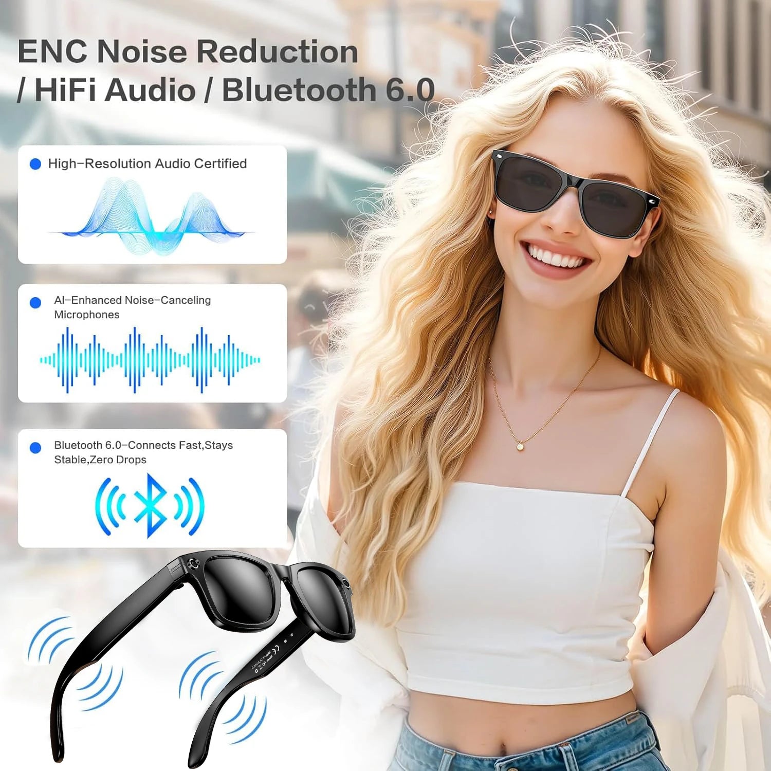 Moktan Sabai AI Camera Smart Glasses Color-Changing Translation Photo Video Recording Sunglasses