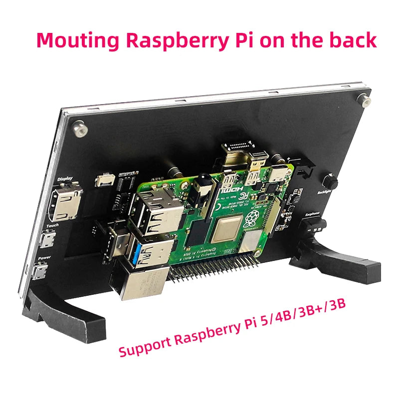 Moktan Sabai 7" Portable Touch Screen Monitor IPS LCD 1024x600 for Raspberry Pi PC Laptop