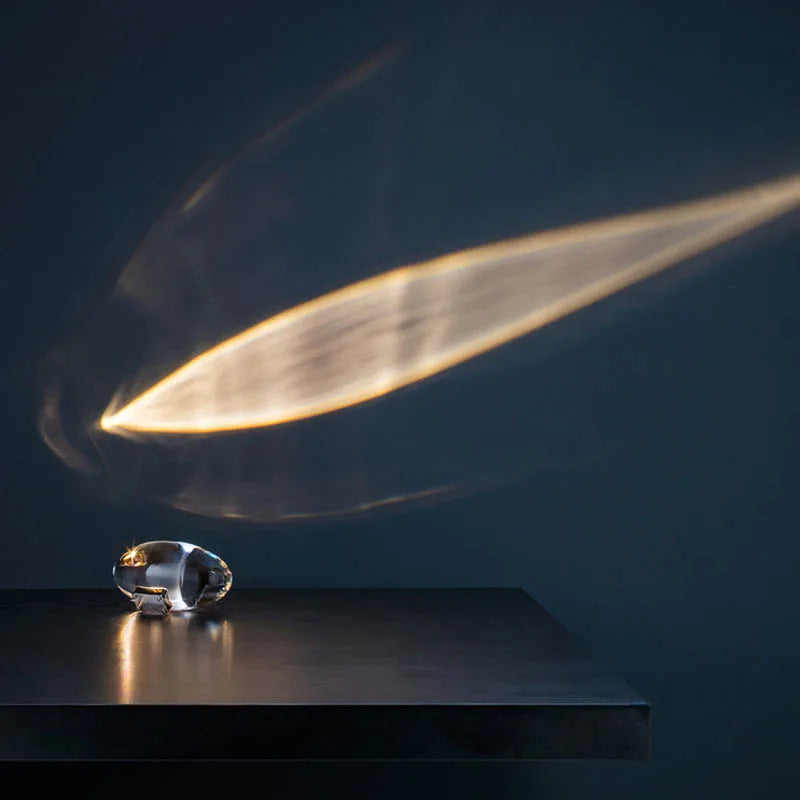 Moktan Sabai Italian Designer LED Crystal Table Lamp Egg Shape for Bedroom Decor & Gifting