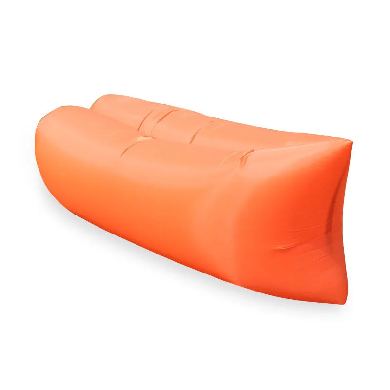 Moktan Sabai Inflatable Sofa Air Lounger Portable Camping Mat Beach Recliner Outdoor Chair Orange