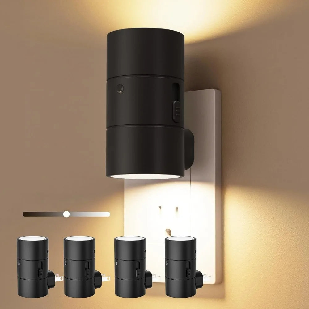 Moktan Sabai Dimmable LED Night Light with Sensor 1/2/4Pack Plug-In Wall Light for Bedroom