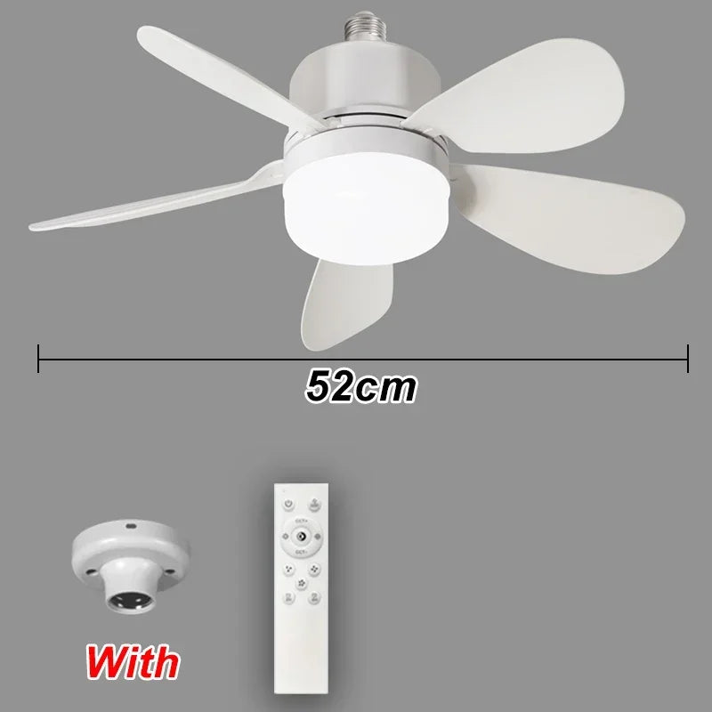 Moktan Sabai Ceiling Fan Light | Flush Mount Ceiling Fan with Remote Control & Dimmable Brightness | Versatile Lighting for Comfort Diameter 52cm