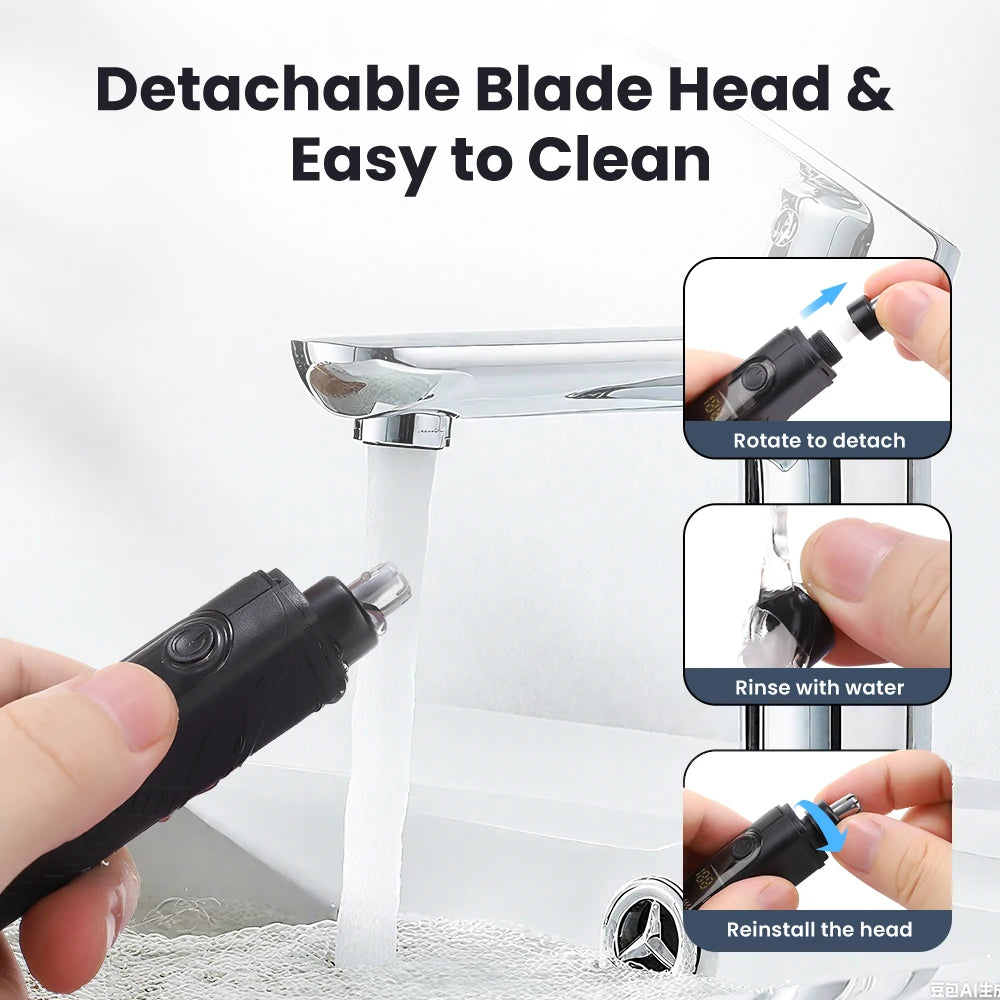 Moktan Sabai Electric Nose Hair Trimmer USB Rechargeable Ear & Nose Hair Remover for Men