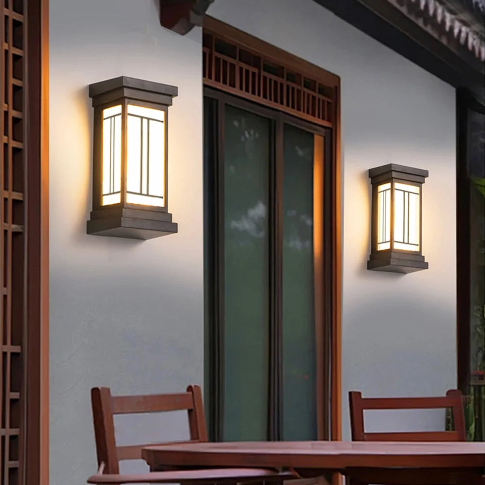 Moktan Sabai LED Outdoor Wall Light – IP66 Waterproof Motion Sensor Lamp for Porch & Garden