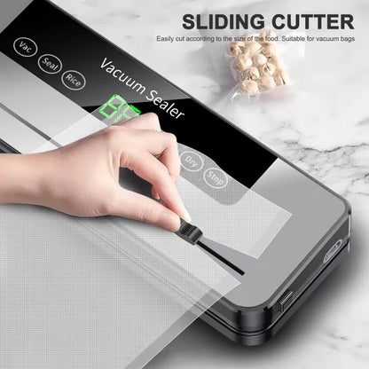 Food Vacuum Sealer Machine Wet Dry Modes with UV and Built-in Cutter for Storage
