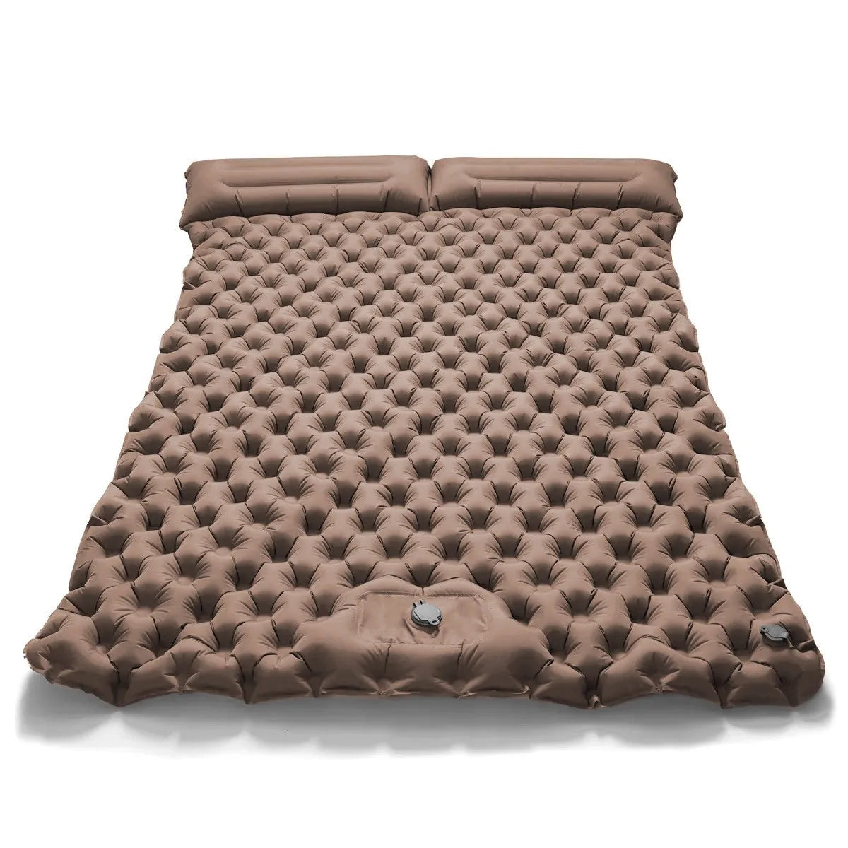 Moktan Sabai Outdoor Double Inflatable Mattress Extra Wide Camping Sleeping Pad Ultralight Bed Desert yellow