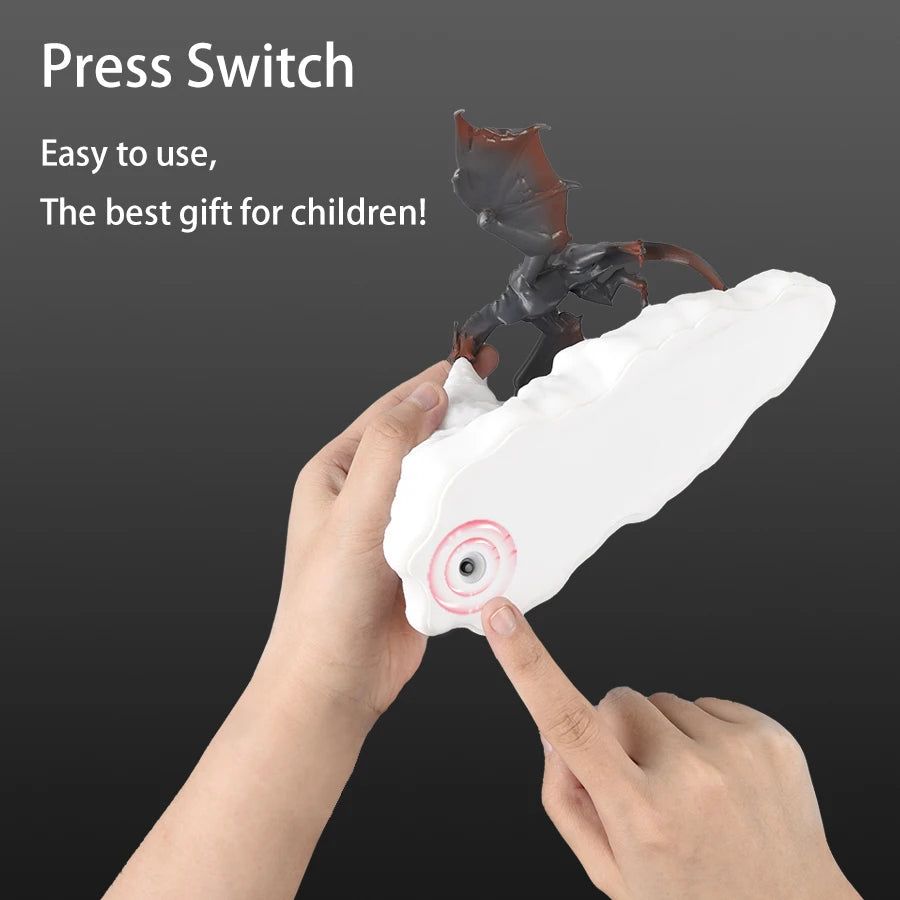 Moktan Sabai 3D Printed Dragon LED Night Light USB Rechargeable Fire Glow Lamp for Kids Bedroom