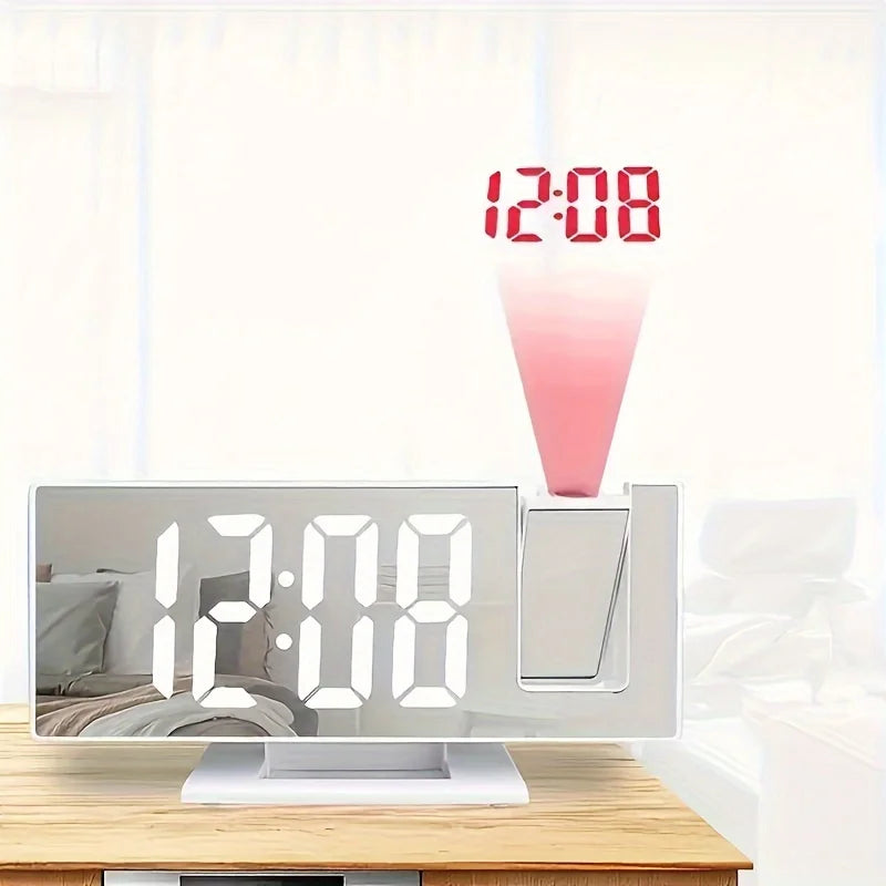 Moktan Sabai Projection Alarm Clock Large Digital Screen Multifunction Luminous Ceiling Clock D2363-WW