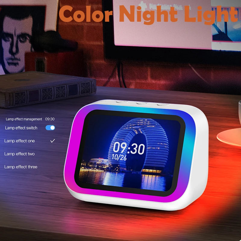 Moktan Sabai Smart Alarm Clock Bluetooth Speaker with Night Light Weather Display Music Player