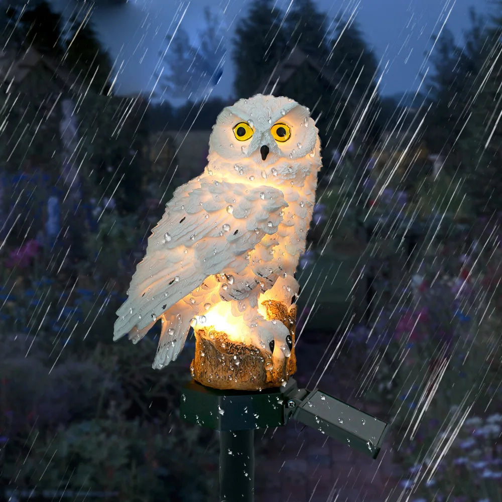 Moktan Sabai Solar Owl Garden Lights Outdoor LED Solar Powered Waterproof Animal Lamp Decor