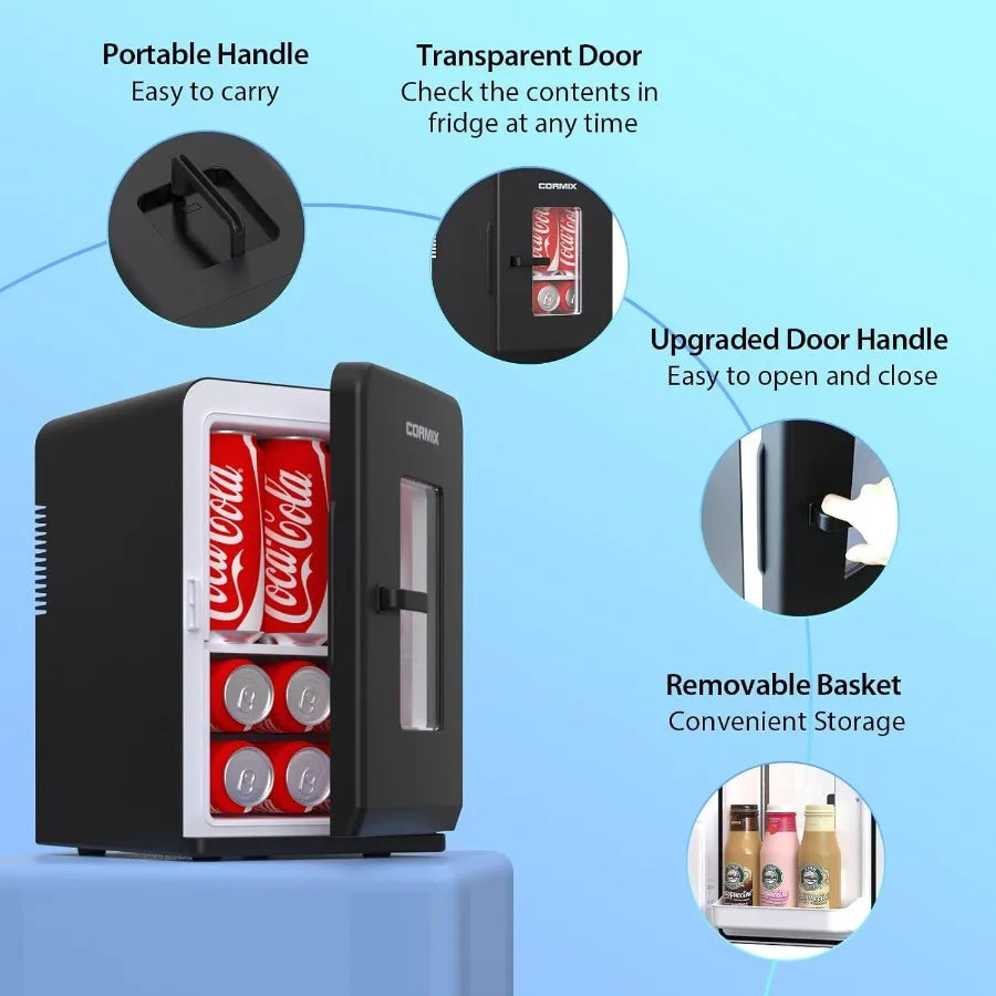 Moktan Sabai 15L Portable Mini Fridge Thermoelectric Cooler Warmer for Bedroom Office Car Use
