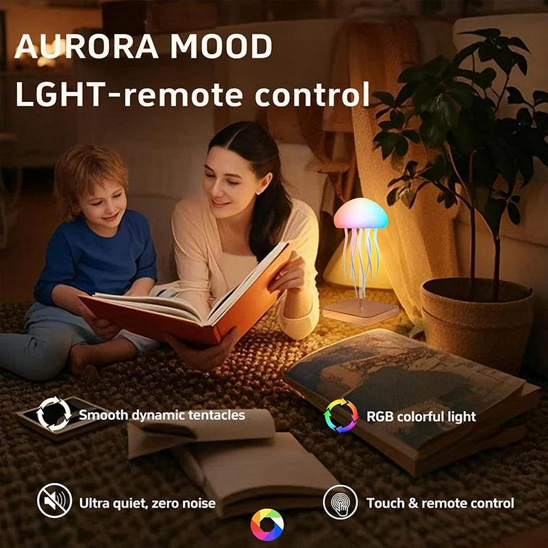 Moktan Sabai LED Jellyfish Lamp 9 Tentacles Color Changing Remote Night Light Ultra Battery