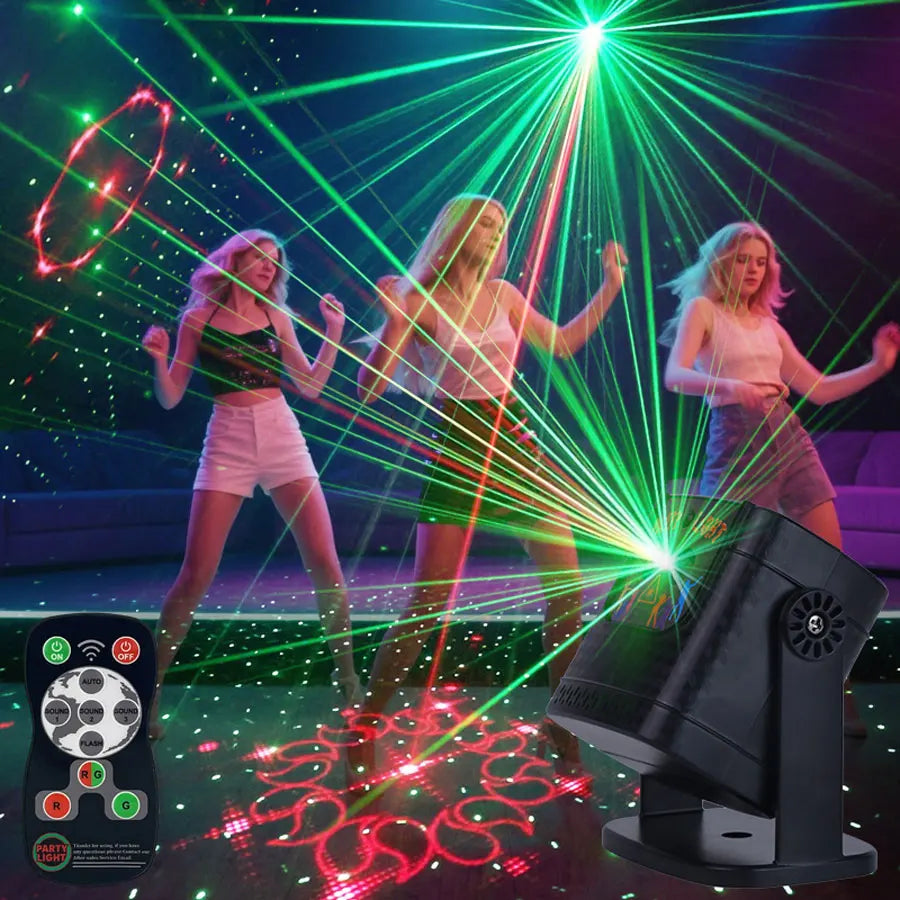 Moktan Sabai Laser Party Light DJ Disco Projector with 60 Patterns RGB Stage Light for Events