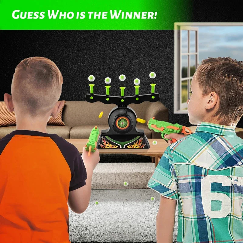 Moktan Sabai Glow-In-The-Dark Floating Target Game for Kids - Foam Dart Shooting Challenge with Sound Effects and Battery-Powered Base